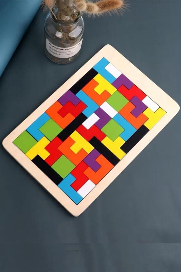 Wooden Puzzle Tetris Game Educational Wooden Game Puzzle Game
