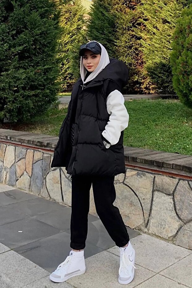 Kadın Oversize Şişme Mont - 2