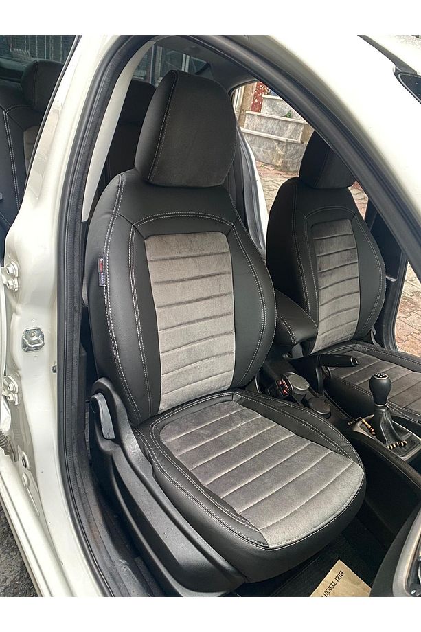 Fiat Egea Arka Sırt Arka Oturma 2 1 Model Gri Taytüyü Siyah Deri Karışımı Gri Ip - 4