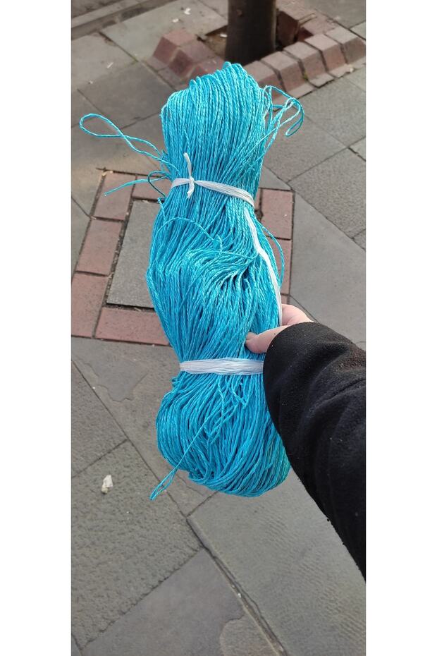 Turquoise Color Paper Thread 200 Gr 240 m (+-10) Natural Wicker Raffia Supla Natural Bag Hobby Hand Knitting Thread