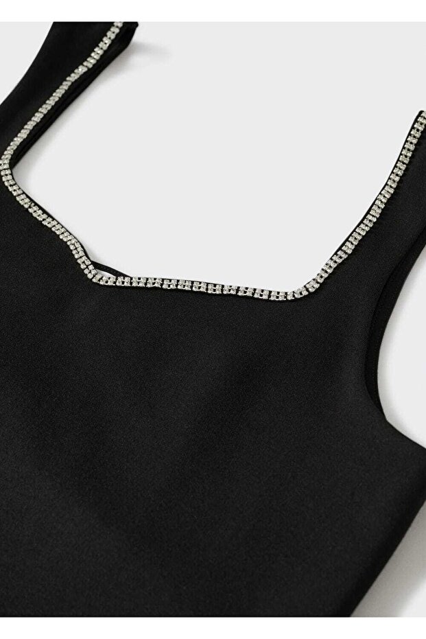 Μπλούζα Strass Stoned Heart Collar - 7