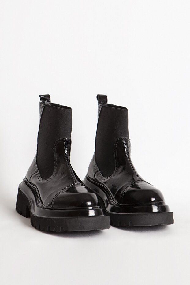 88150 Kalın Taban Kadın Bot - 2