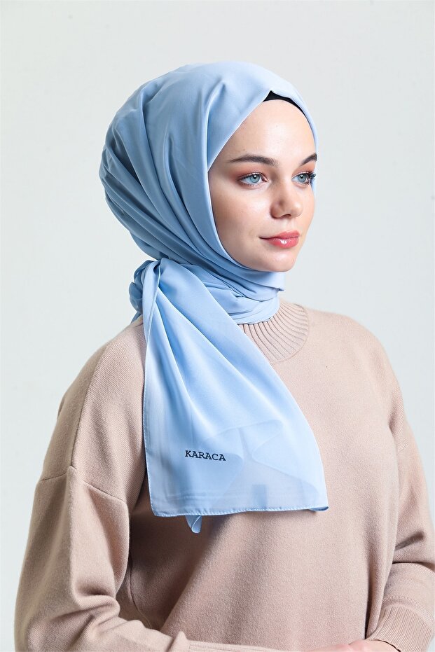 Karaca Nano Crepe Shawl - Baby Blue