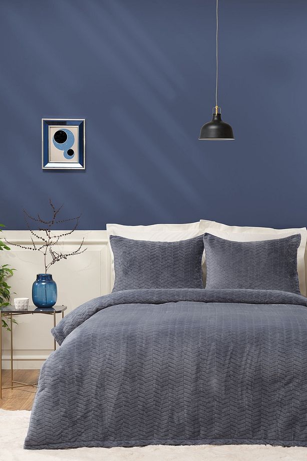 Indigo Çift Kişilik Wellsoft Yatak Örtüsü - 1