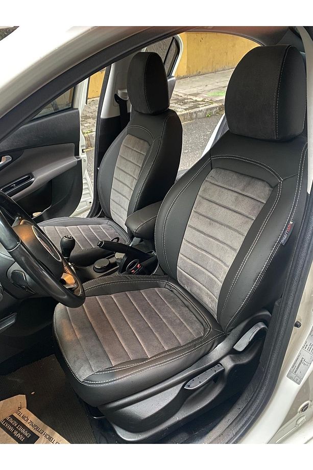 Fiat Egea Arka Sırt Arka Oturma 2 1 Model Gri Taytüyü Siyah Deri Karışımı Gri Ip - 1