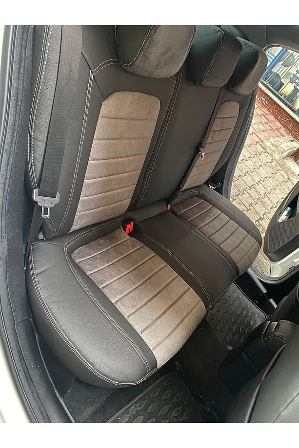 Fiat Egea Arka Sırt Arka Oturma 2 1 Model Gri Taytüyü Siyah Deri Karışımı Gri Ip - 5