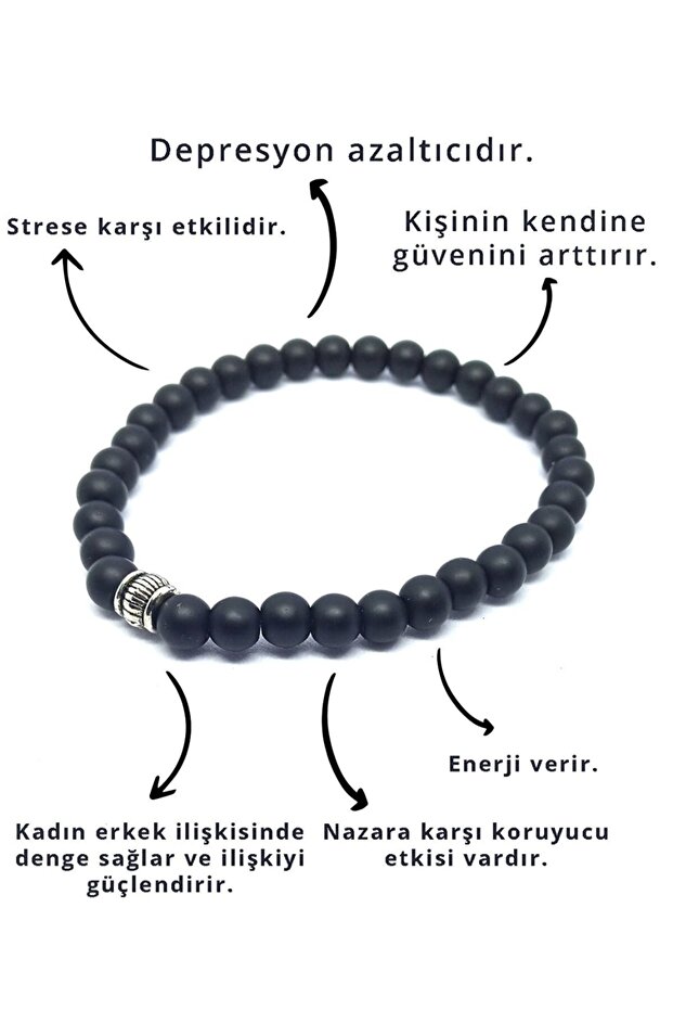 Unisex Onyx Natural Stone Healing Bracelet