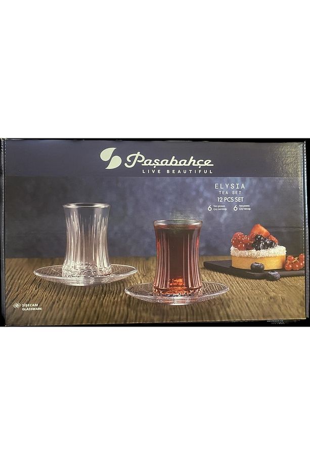 Paşabahçe Elysia Kristal Çay Bardağı Seti Takımı - 12 Parça Çay Seti 950054 - 2