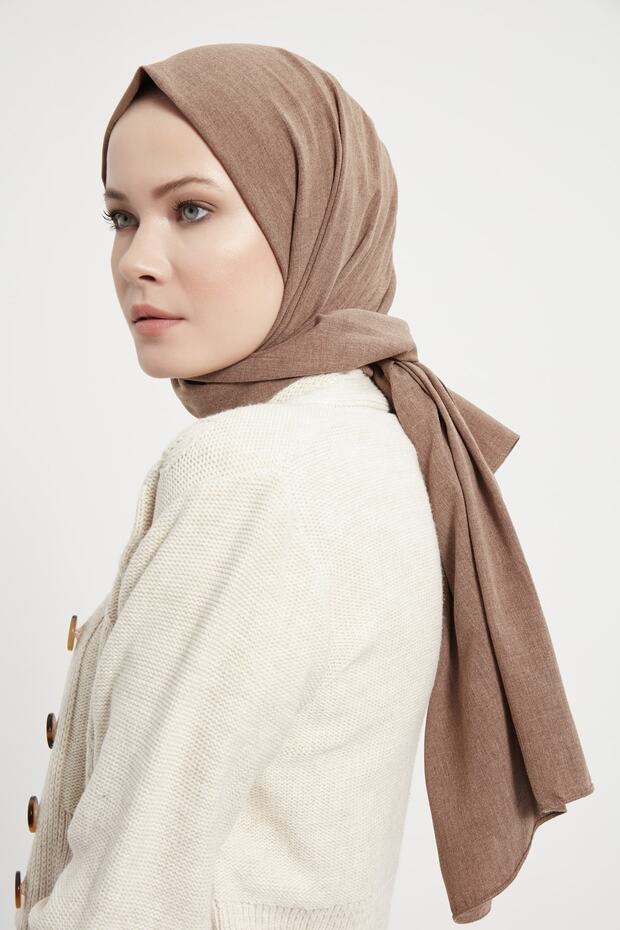 Women's Cotton Cotton Shawl Turkish Brown - 17