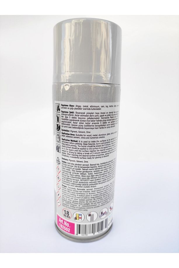 Sprey Plastik Yüzey Astarı Gri 400 Ml. - 2