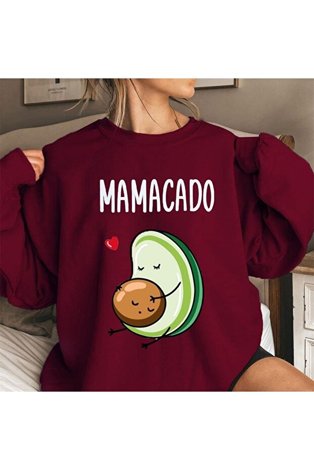 سويت شيرت برقبة دائرية مطبوع عليه Mamacado للحوامل