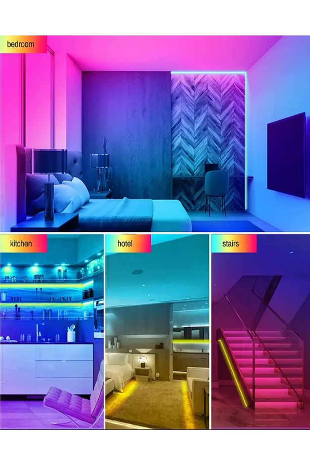 Light Köşe Led Lambader Oda Aydınlatma Sistemi Full Rgb Çok Özellik Full Renk Led Rbg Lambader - 7