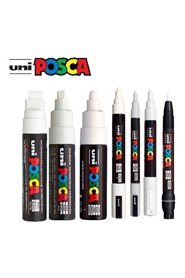 Posca Marker Pen All White Sizes