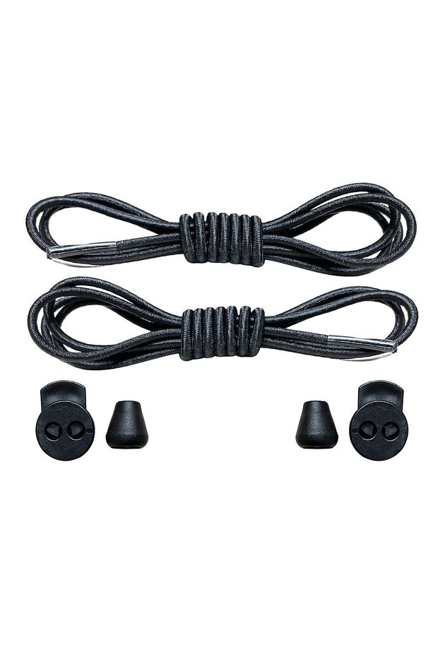 Siyah Akıllı Bağcık, Pratik Lastikli Ayakkabı Bağcığı, Spor, Çocuk, Klasik Ve Bot Bağcığı, 1 Çift - 6