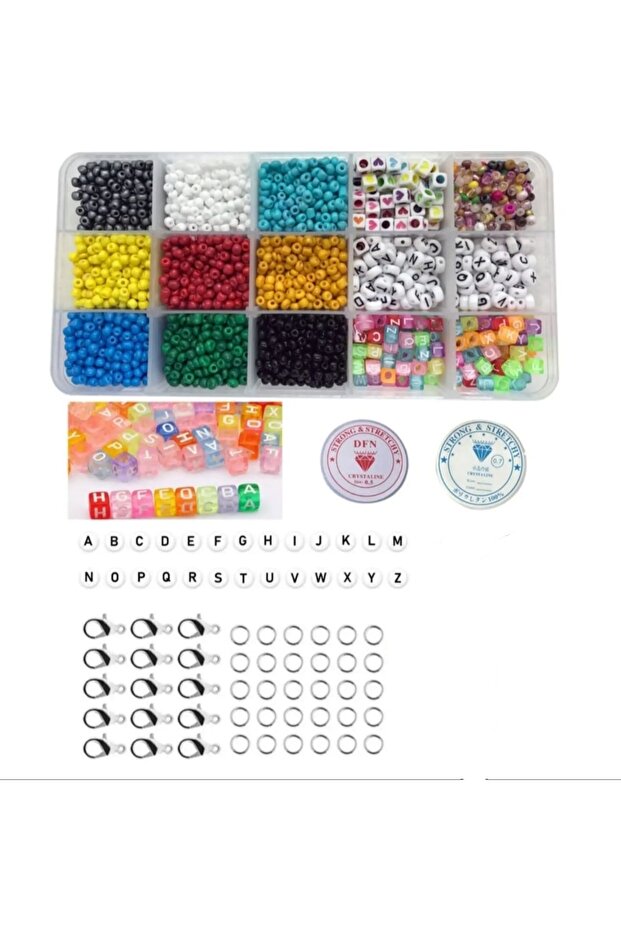 Boxed Jewelry Making Set - Sand Beads, Letter Beads Hobby Jewelry Design