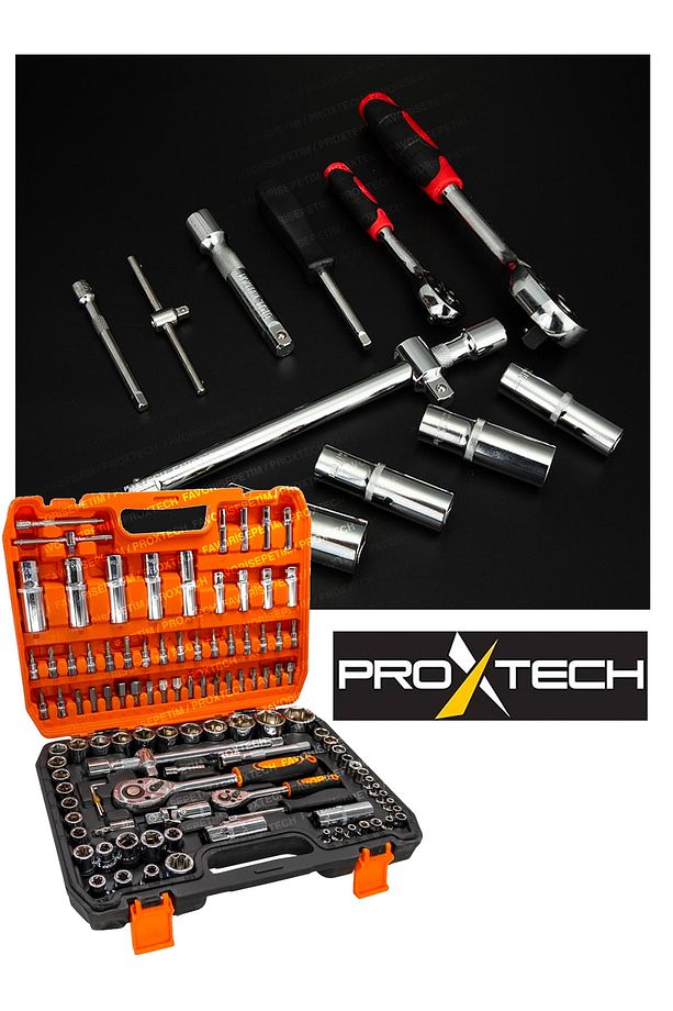 Profesyonel 112 Parça Çok Fonksiyonlu 1/2 Ve 1/4 Cırcırlı Lokma Anahtar Takımı Bits Uç Penseli Set - 6