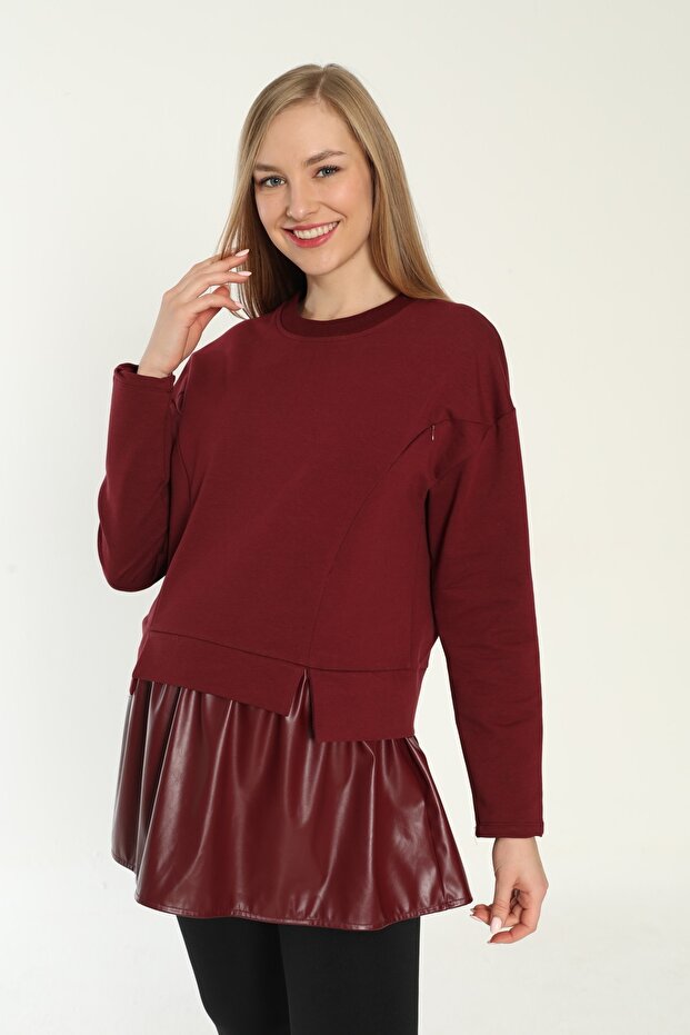 Breastfeeding Detailed Pregnant and Maternity Sweatshirt