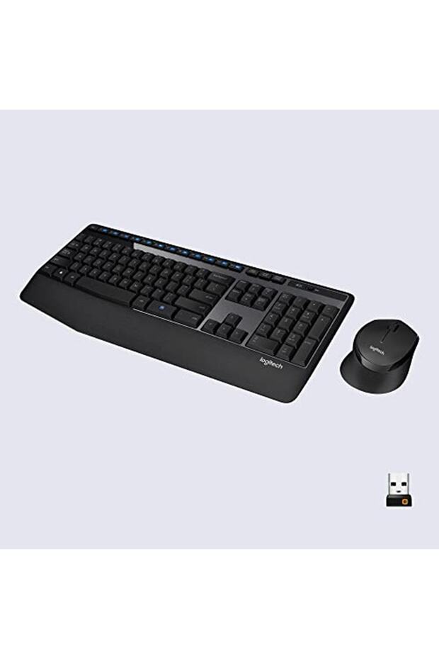 Mk345 Kablosuz Klavye Mouse Seti, Tam Boyutlu Ayarlanabilir Ayaklı Klavye, Medya Denetimi, - 2
