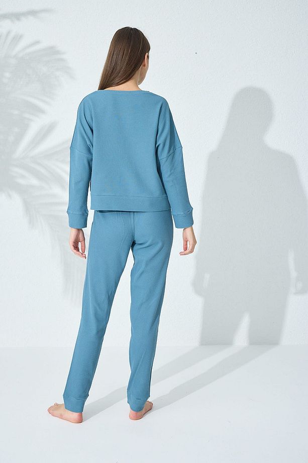 Indigo Örme Pijama Takımı - 3