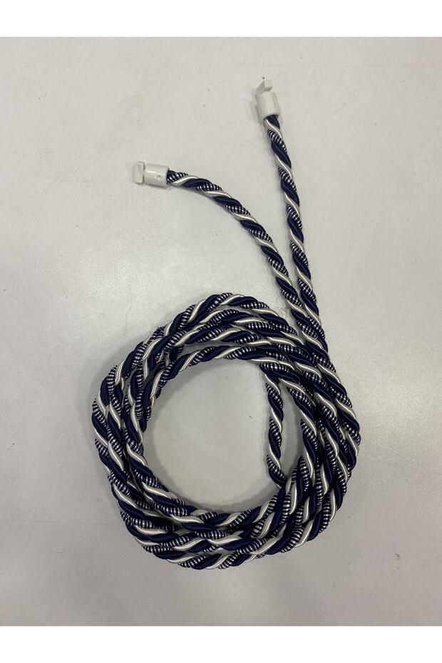 Double Breasted Fastening Device Rope Cord Backdrop Curtain Cornice Tactical Navy Blue&cream