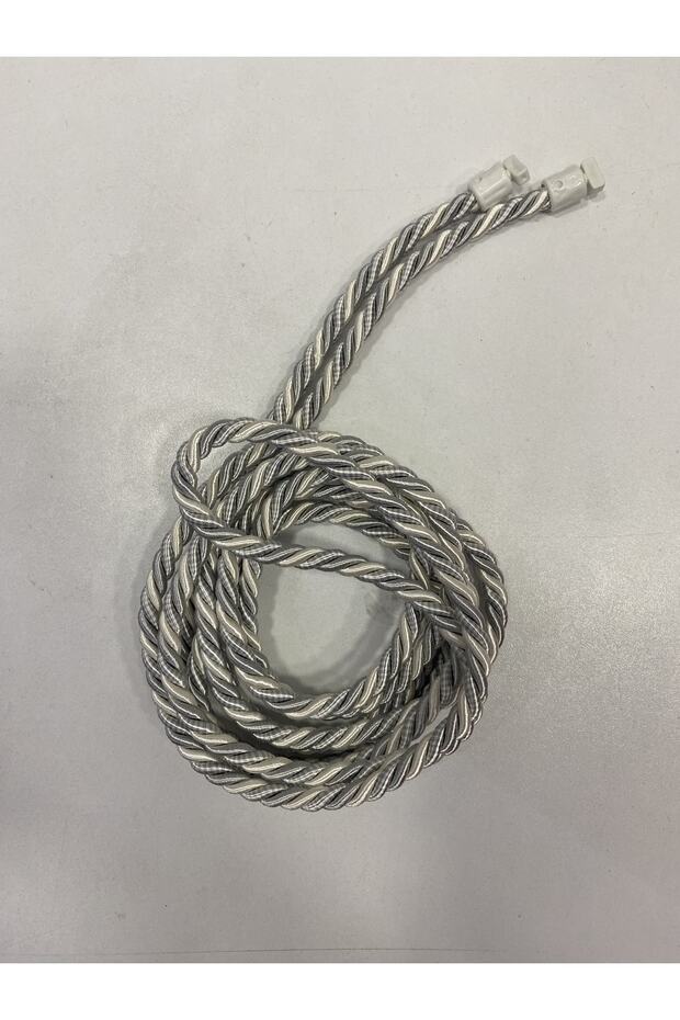 Double Breasted Fastening Device Rope Cord Backdrop Curtain Cornice Tactical Gray&cream