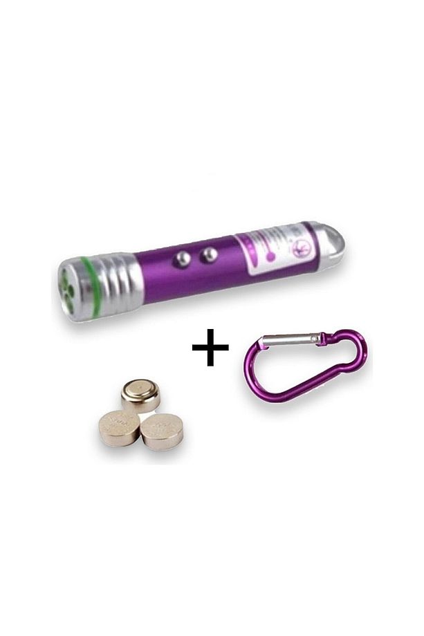 2 Adet Kırmızı Lazer (laser) Pointer Sunum Projeksiyon Kalemi Kedi Eğitim Oyuncak Lazer El Feneri - 3