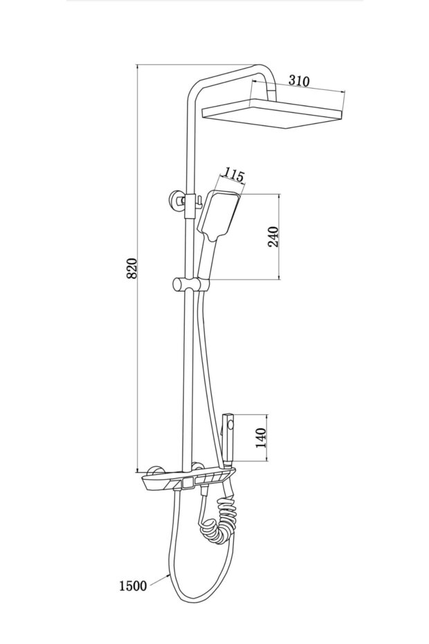 Duş Seti Piano Siyah - 2