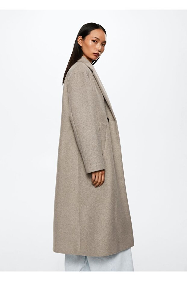 Oversize Yün Palto - 8