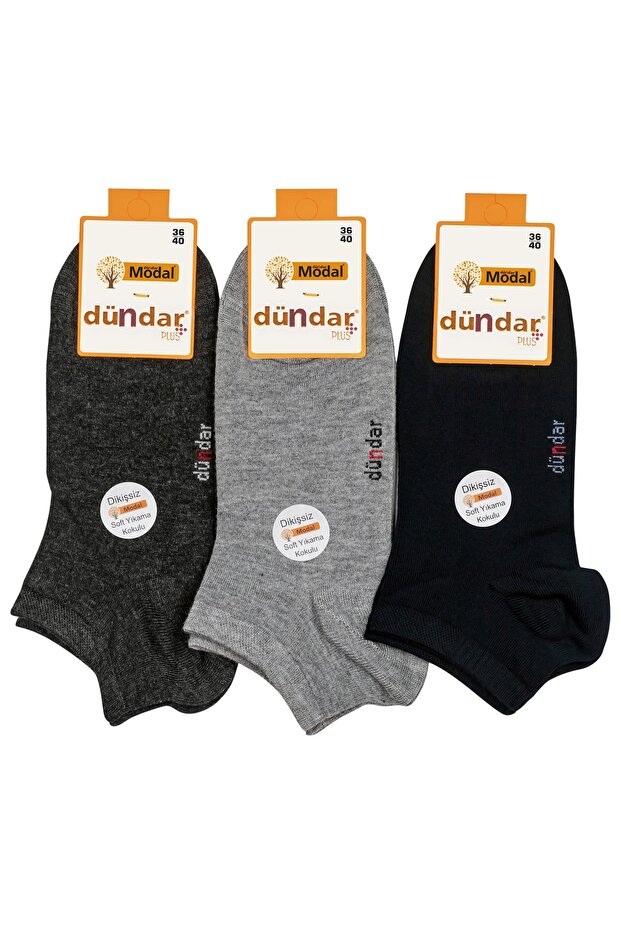 Ciorapi papuci modal damă 4506 Pachet de 3 - 1