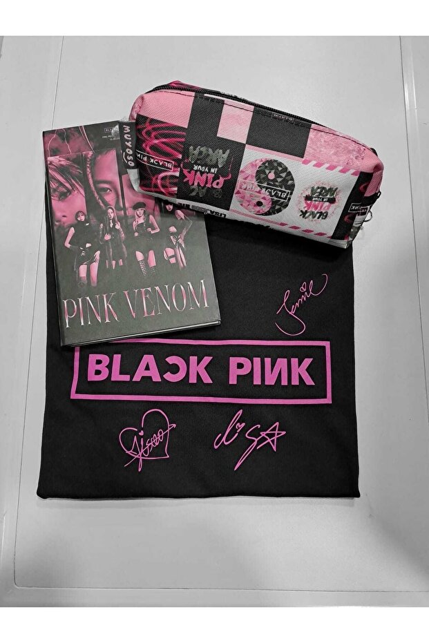 Blackpink Unisex Tshirt Notebook Pen Holder Combination