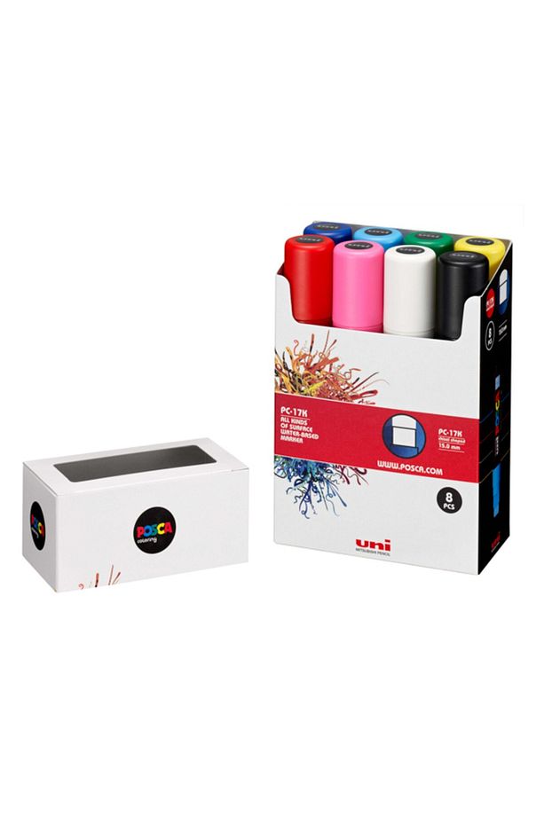 Posca PC-17K Su Bazlı Markör 7+1, 15mm - Ana Renkler 140064 - 1