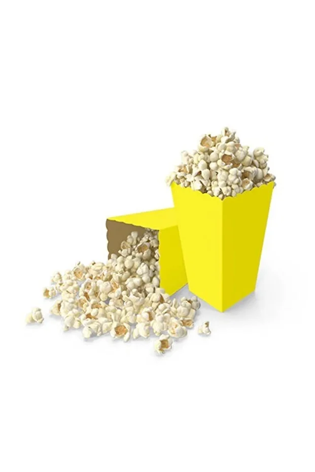 Sarı Mısır Kutusu + Sarı Patlamış Mısır Kutusu + Sarı Popcorn Kutusu 8'li - 1