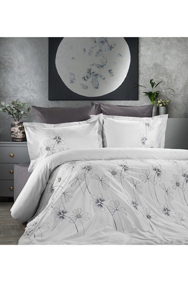 Ilya Nakışlı Nevresim Takımı Çift Kiş. - 1