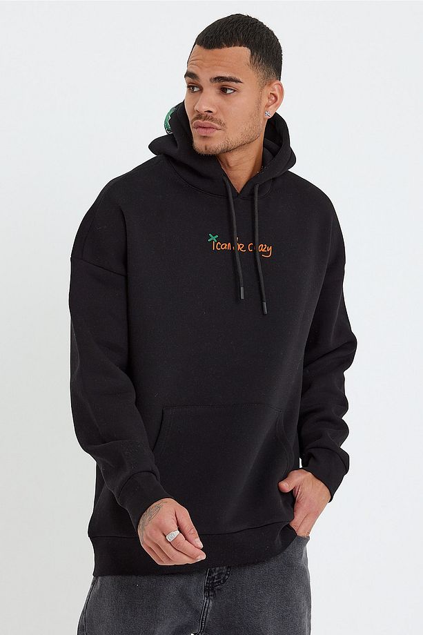 Sweatshirt Oversize Unisex Kapüşonlu Dinazor Some Times Baskılı Sweat - 2