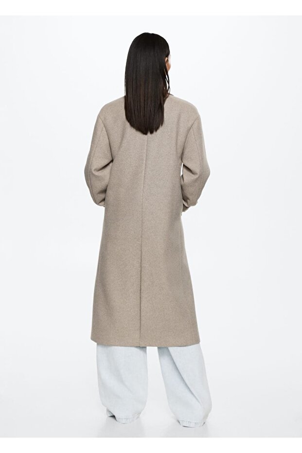 Oversize Yün Palto - 4