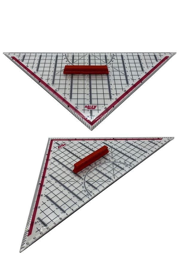 Üçgen Geoderik Cetvel 32 Cm Ekstra Tutuculu Ölçekli - 3