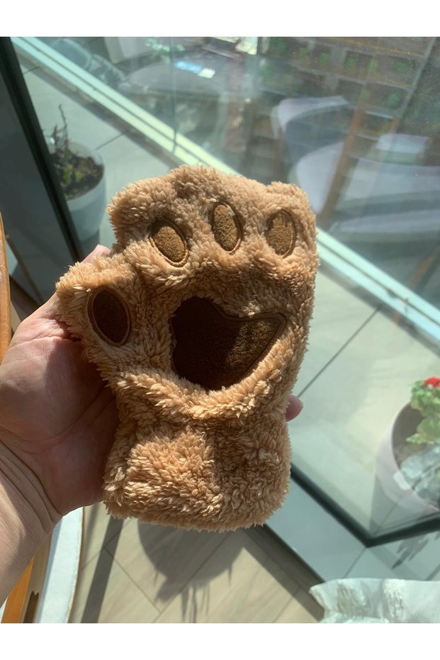 Espresso Brown Paw Gloves