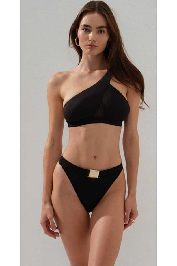 Dekolteli Tek Omuz Bikini - 1