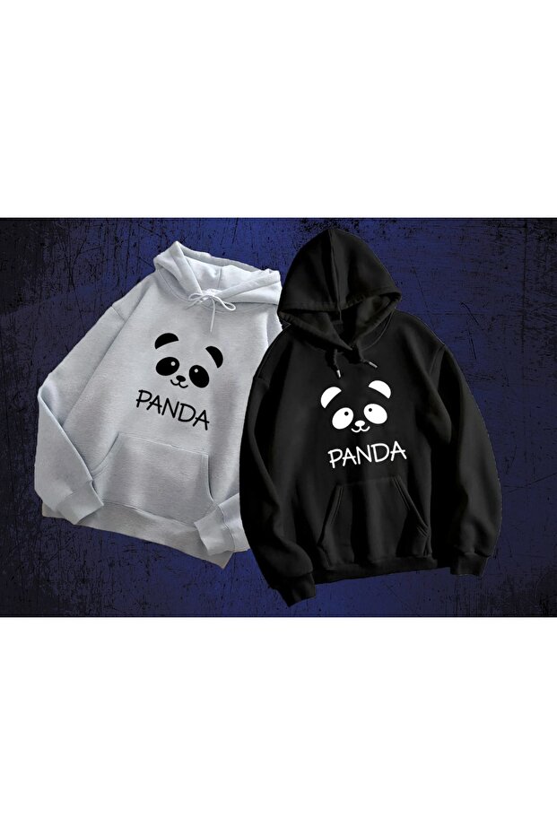 Unisex Black Gray 2-pack Sweatshirt