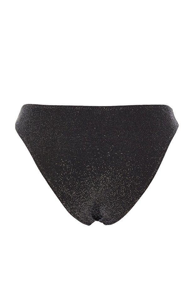 Siyah Aksesuarlı Regular Normal Bel Bikini Altı TBESS23BA00272 - 8