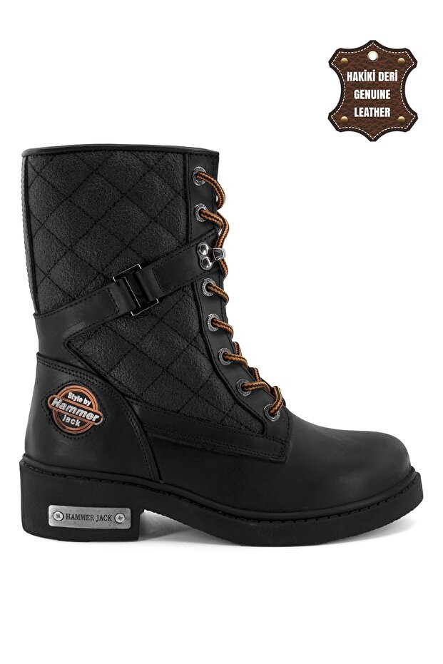 102 15945-z 22k Women's Genuine Leather Boots Black