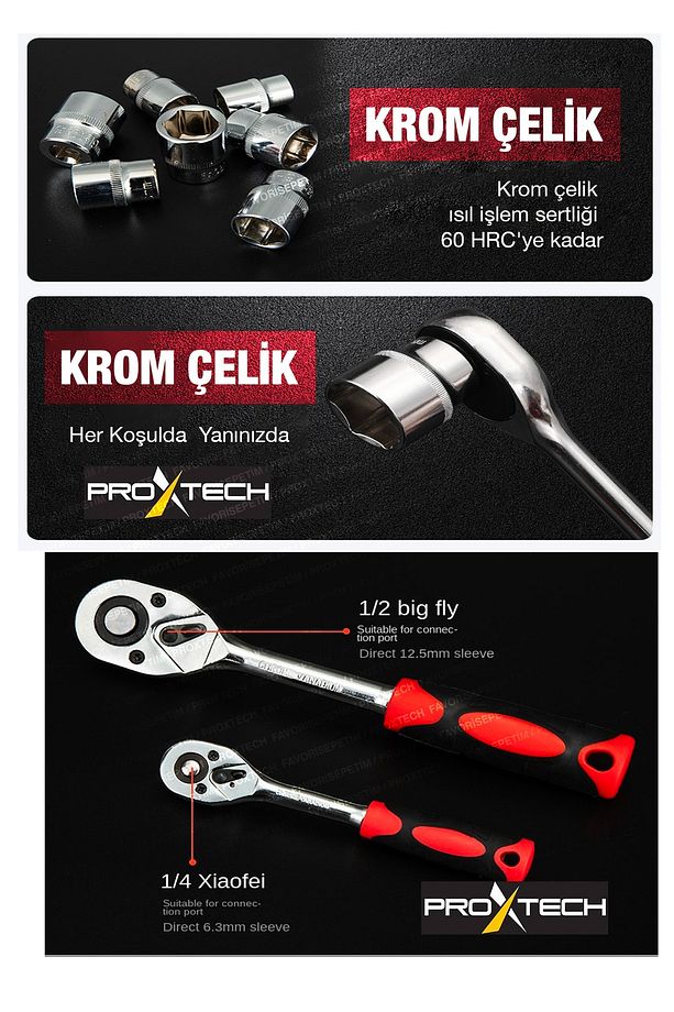 Profesyonel 112 Parça Çok Fonksiyonlu 1/2 Ve 1/4 Cırcırlı Lokma Anahtar Takımı Bits Uç Penseli Set - 3