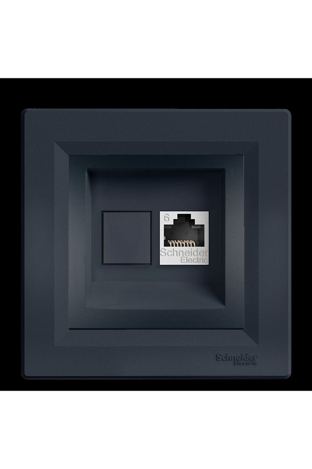 Schneider Asfora Plus Antrasit Rj45 Tekli Data Cat-6 Internet Prizi Çerçeveli - Eph4700171 - 1