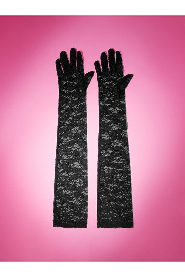 Alice Dirsek Üstü Dantel Eldiven - 3