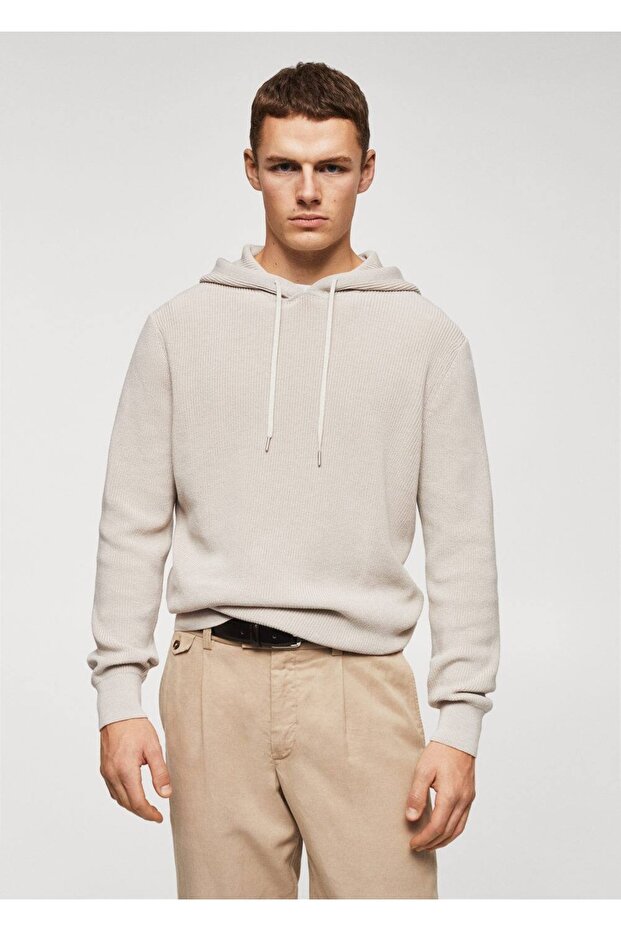 Kapüşonlu Kalıplı Kazak - 1