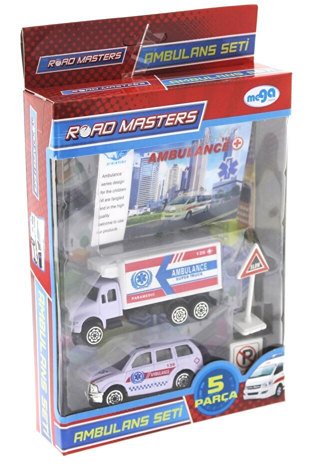 Metal Ambulans Seti 5 Parça - 4
