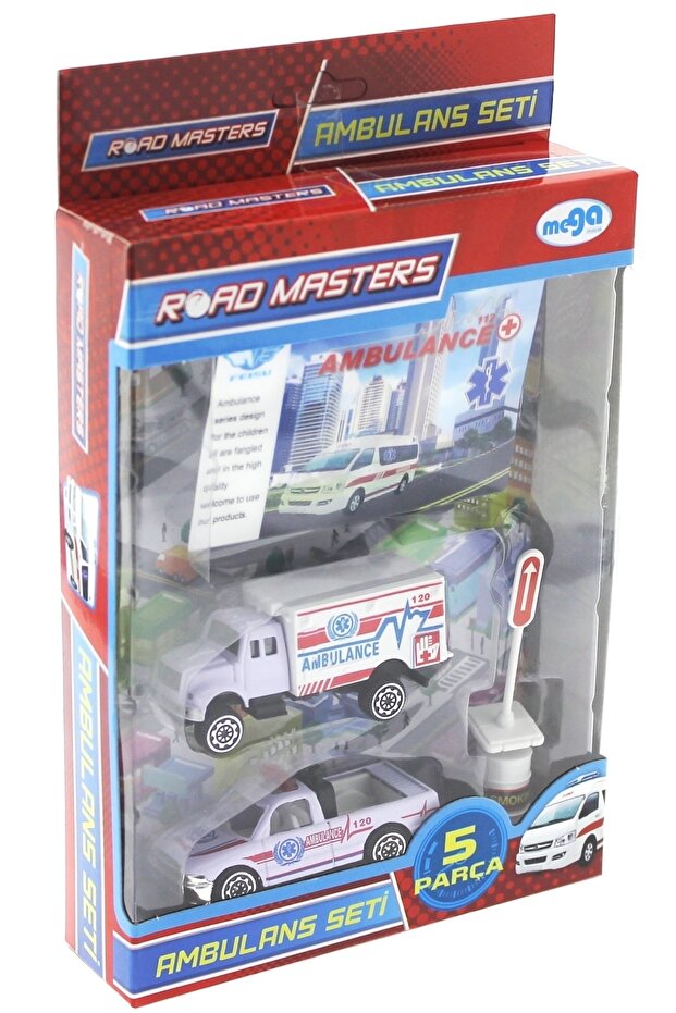 Metal Ambulans Seti 5 Parça - 5