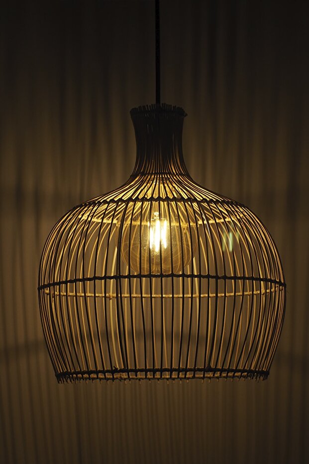 Bambu Sarkıt Avize Rattan Sarkıt: Pure 40cm - 7