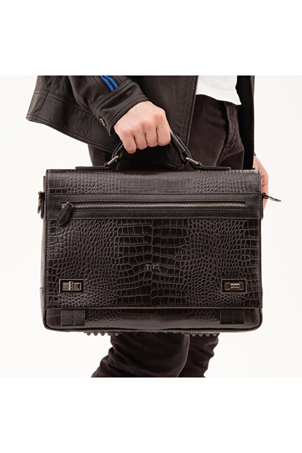 Men's Leather Briefcase Bag 898 800 Erk Canta Y22