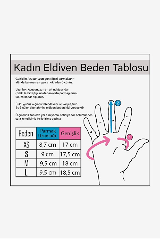 Parmaksız Kadın Deri Eldiven (siyah) - 4